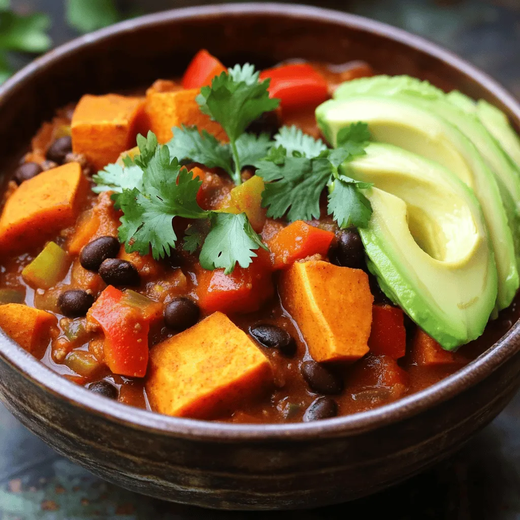 Sweet Potato Black Bean Chili Hearty and Filling Meal