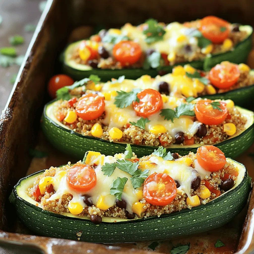 Vegetarian Stuffed Zucchini Boats Flavorful and Healthy
