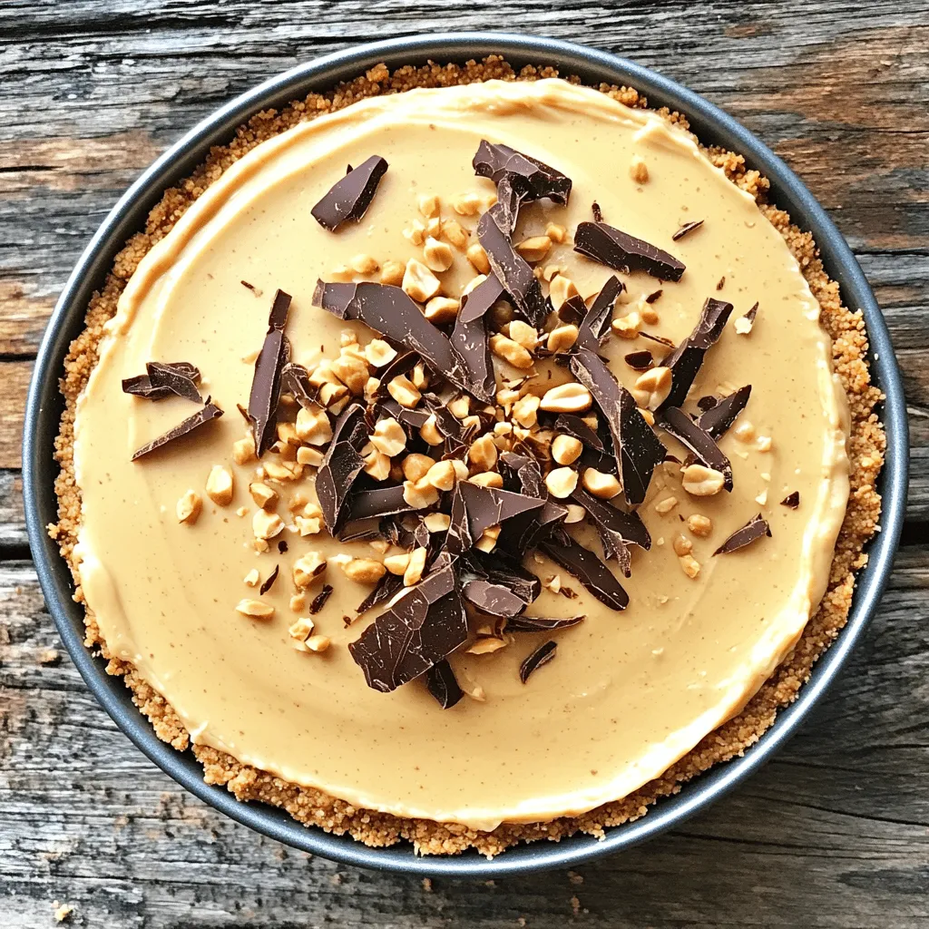 The no bake peanut butter pie recipe features simple ingredients that create a rich flavor. Each part plays a key role in making the pie delicious and easy.