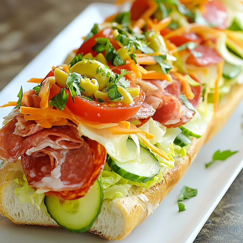 Italian Grinder Salad Sandwich Flavorful and Fresh Dish