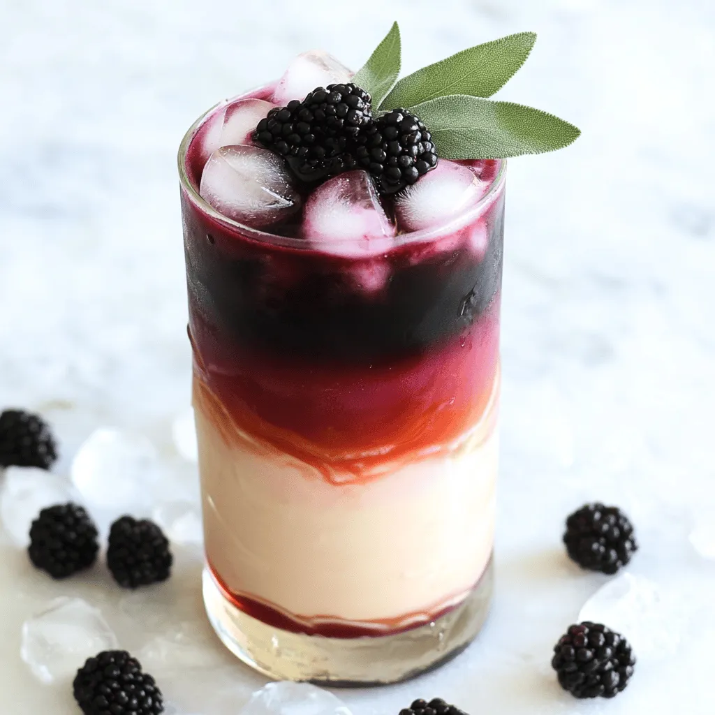 Blackberry Sage Iced Tea Latte Refreshing and Flavorful