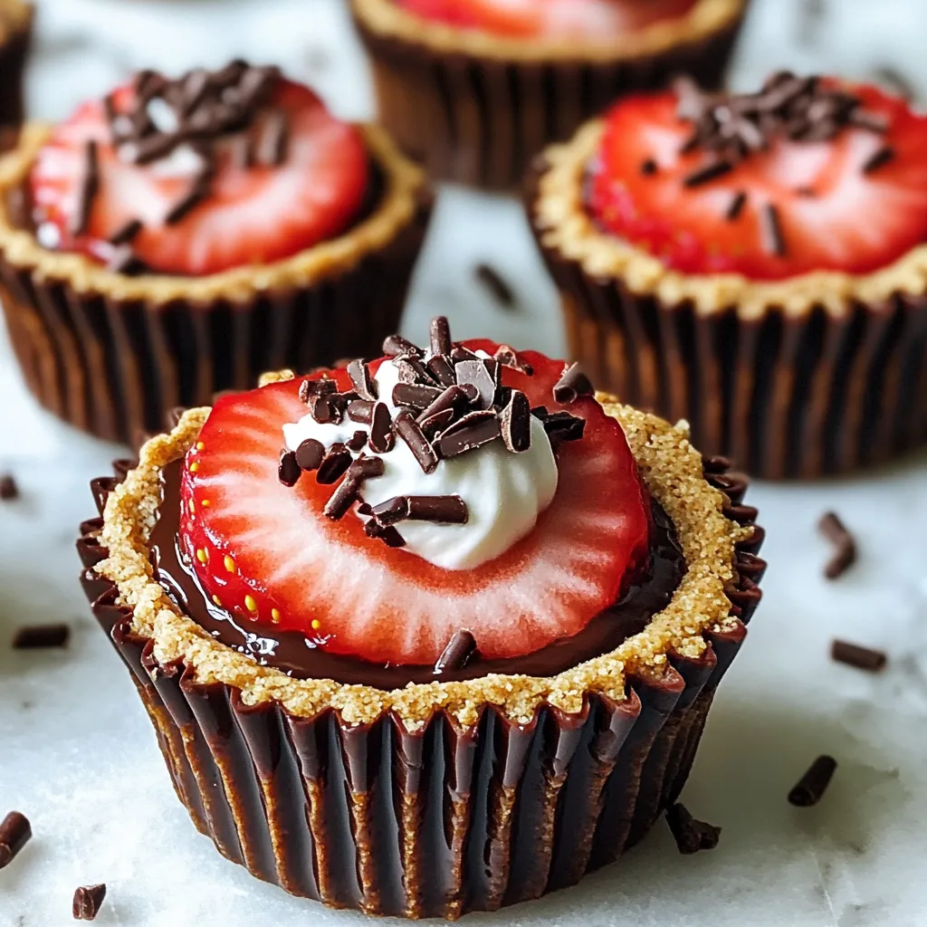 No-Bake Chocolate Covered Strawberry Cups Delight