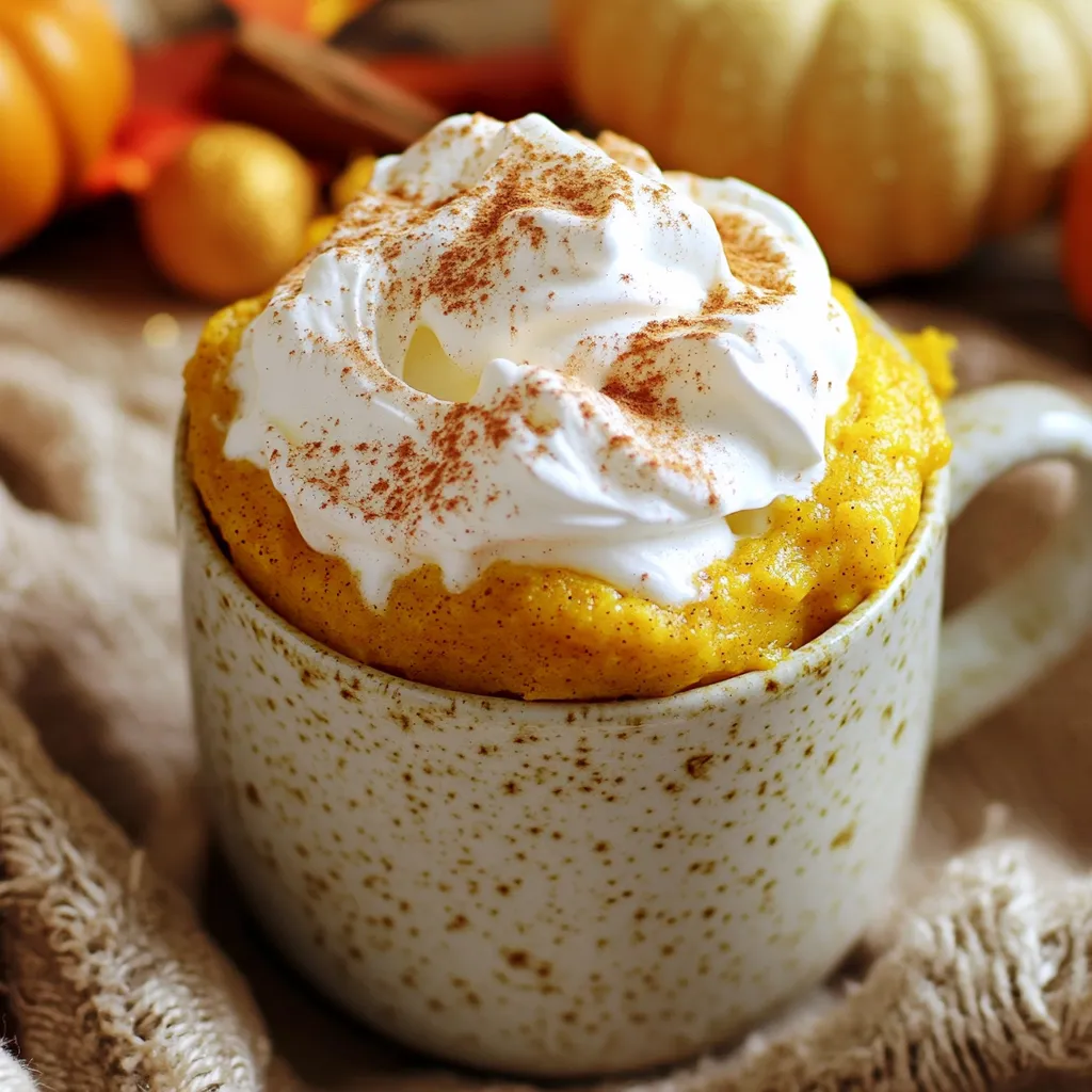 Pumpkin Spice Latte Mug Cake Delightful and Easy Treat