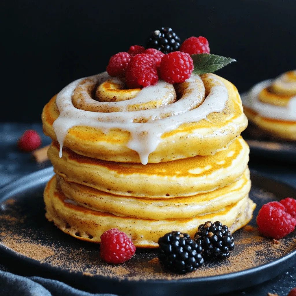 Cinnamon Roll Pancakes Tasty Breakfast Delight