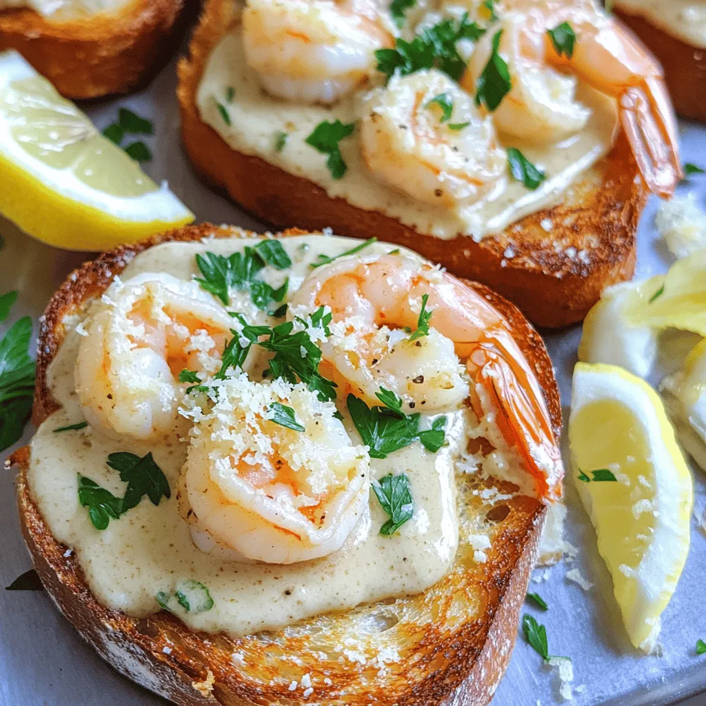 To make a tasty creamy garlic shrimp toast recipe, you need simple ingredients. Here’s what you need: