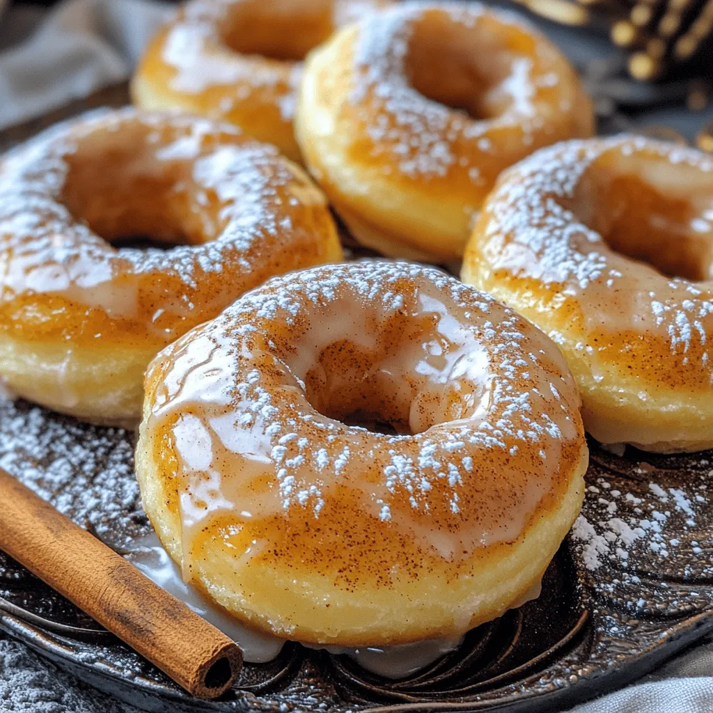 Buttery cinnamon roll doughnuts are a sweet treat that combines two favorites: cinnamon rolls and doughnuts. They have a soft, fluffy texture. Each bite is filled with warm cinnamon goodness and topped with a sweet glaze. These doughnuts are perfect for breakfast or dessert.