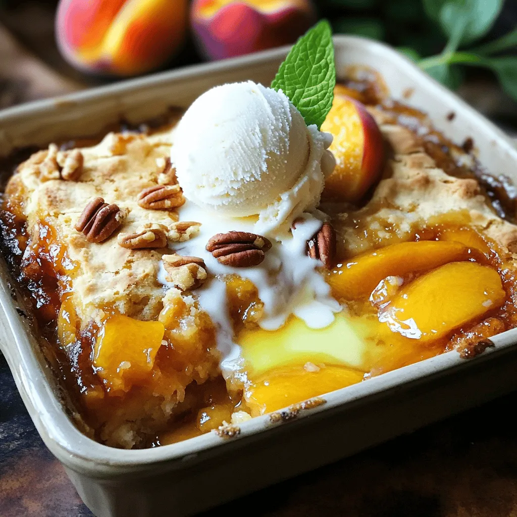 Peach Cobbler Dump Cake Delicious and Easy Dessert