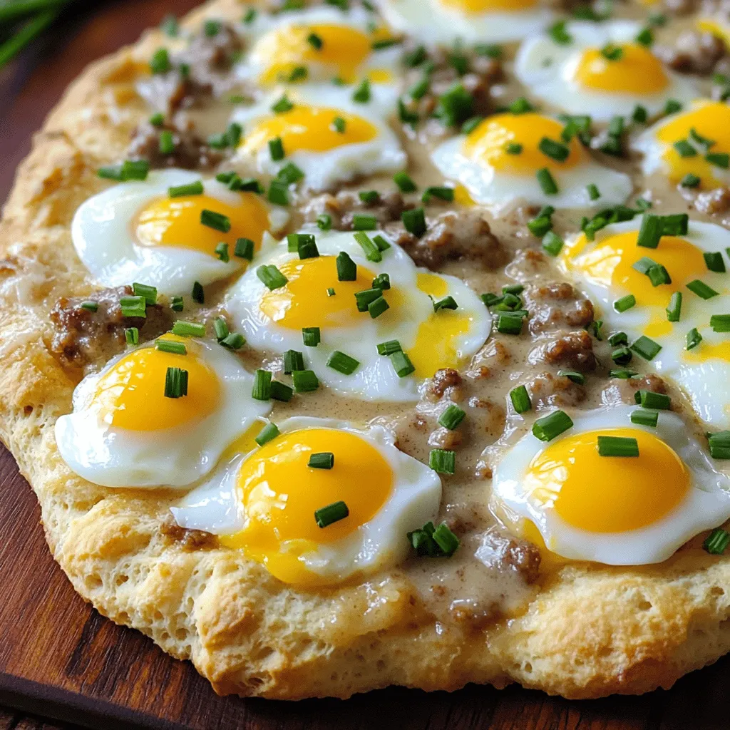 Biscuits and Sausage Gravy Breakfast Pizza Delight