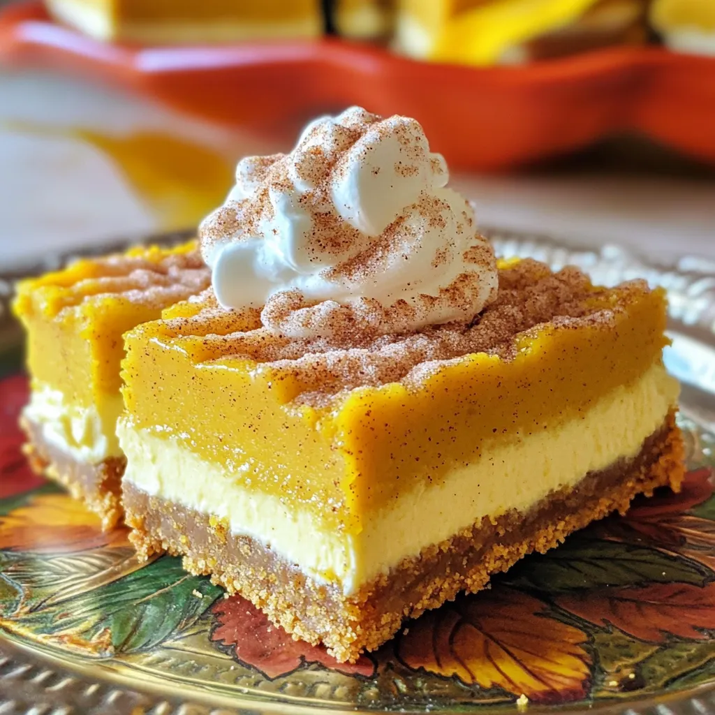 Pumpkin Churro Cheesecake Bars Irresistible Treat