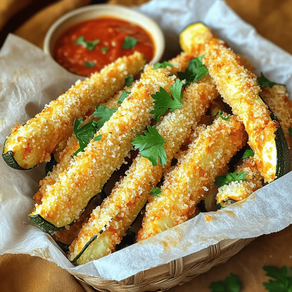 Baked Parmesan Zucchini Fries Crispy and Tasty Snack