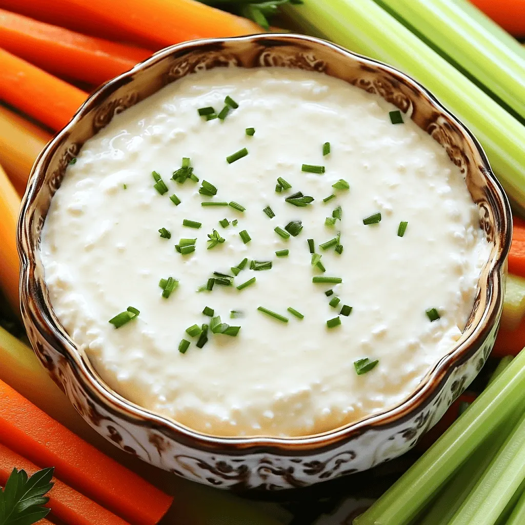 To make a tasty cottage cheese ranch dip, you need a few simple ingredients. The primary ingredients include: