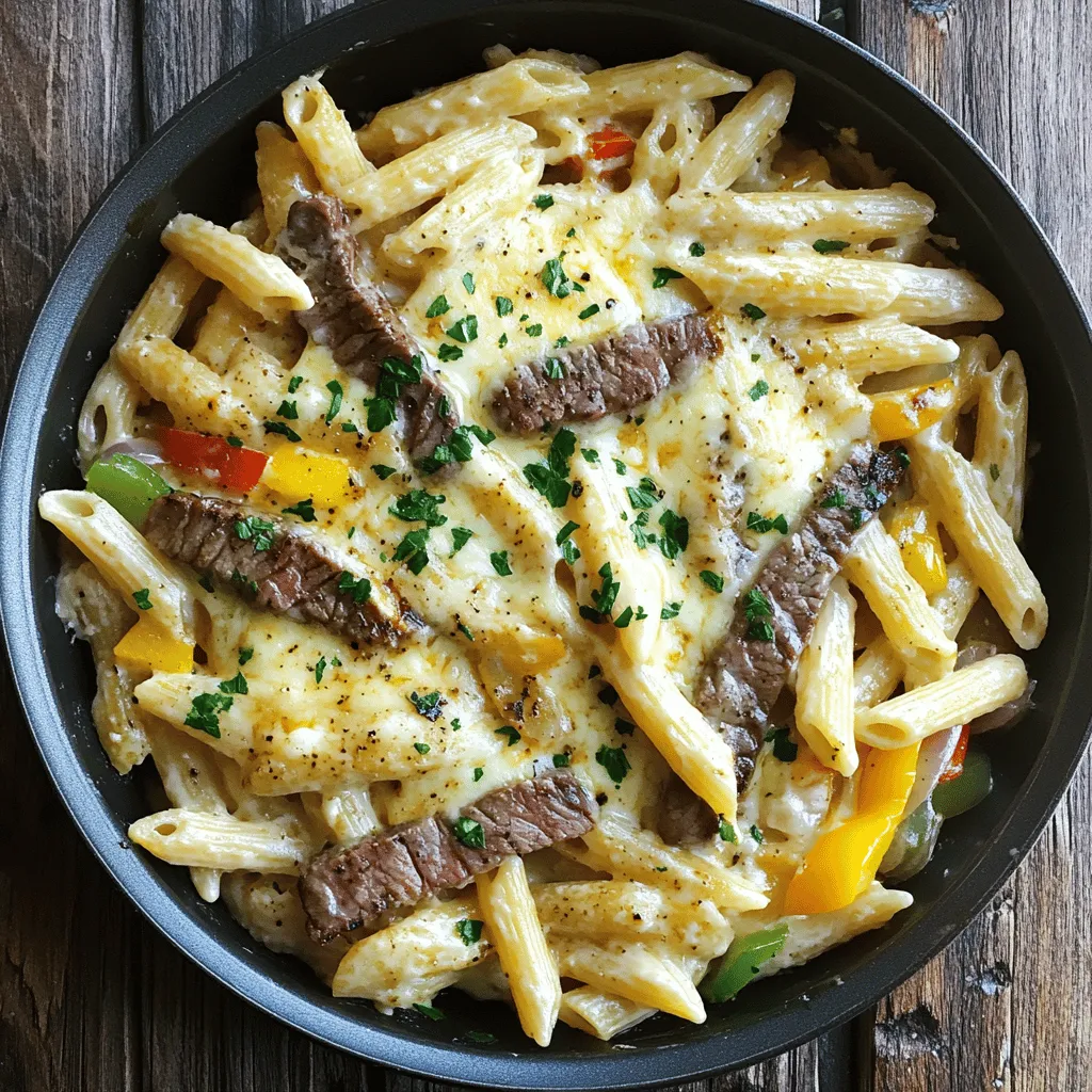 One-Pot Philly Cheesesteak Pasta Skillet Easy Comfort