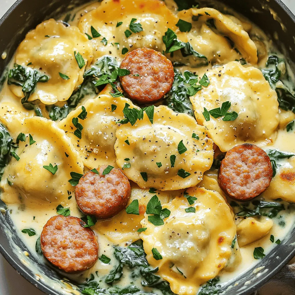 To make a creamy pierogi and turkey sausage skillet, you need key ingredients that create a rich taste. First, frozen pierogi is essential. I suggest using potato and cheese filling for the best flavor. These pierogi are soft and pair perfectly with the creamy sauce.