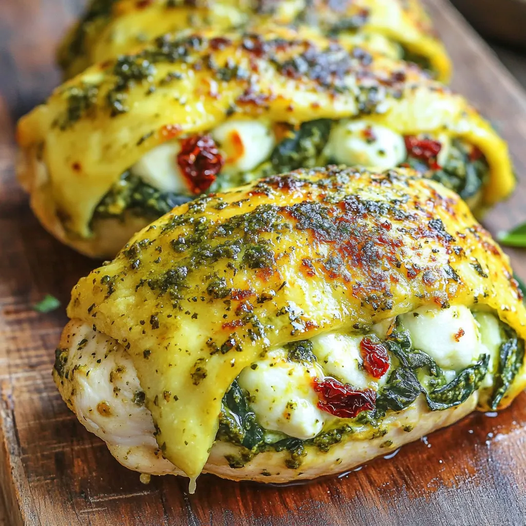 Pesto Mozzarella Stuffed Chicken Savory and Simple Dish