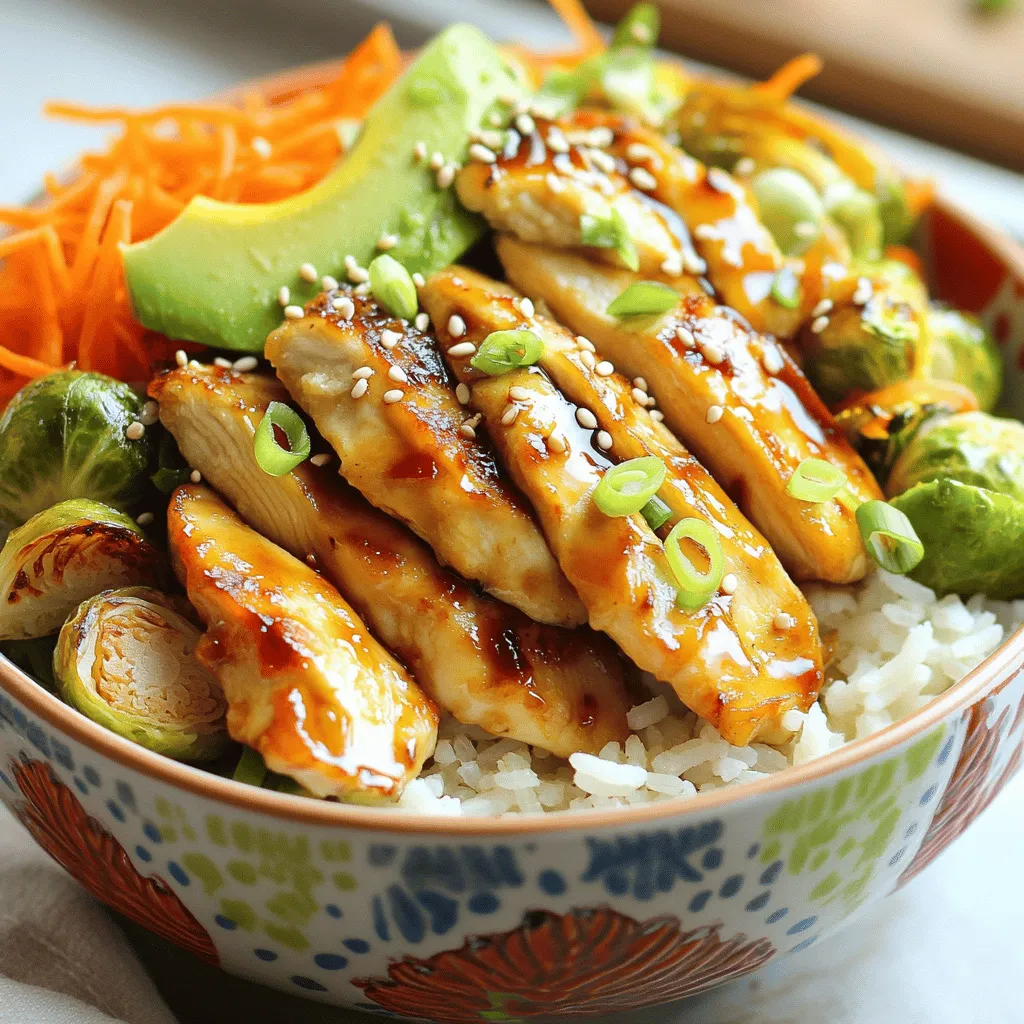 Teriyaki Chicken Bowls with Crispy Brussels Delight