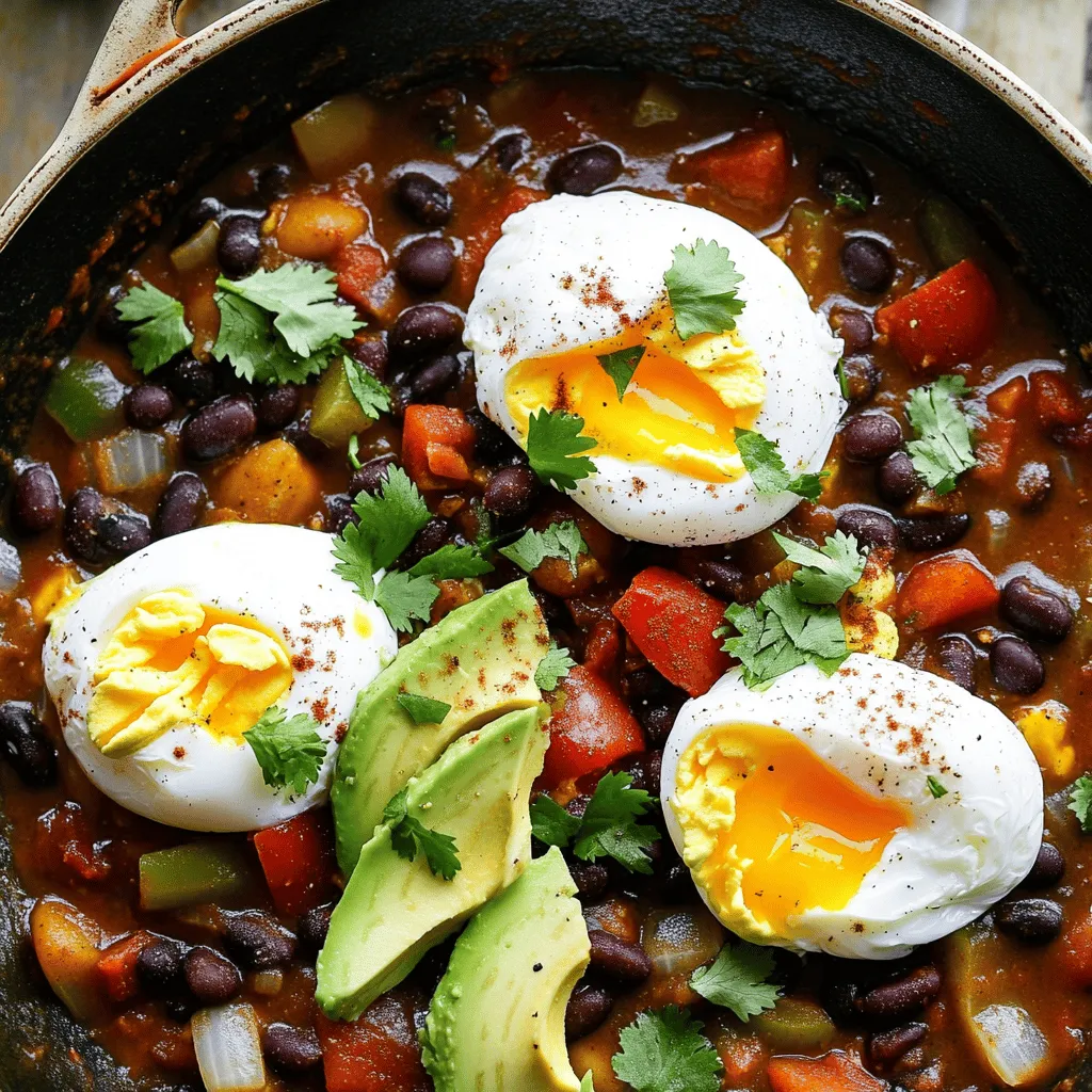 Savory Breakfast Chili and Eggs Easy Morning Meal
