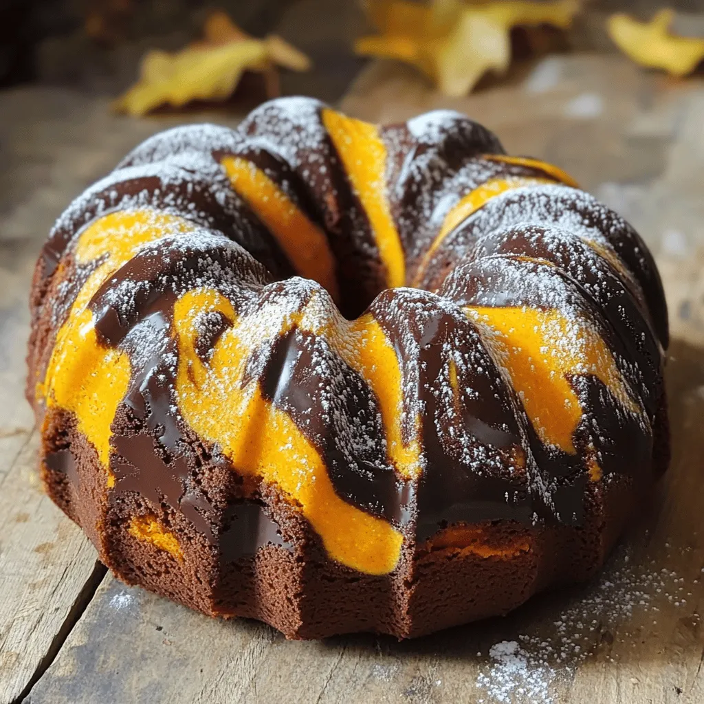 Pumpkin Chocolate Marble Bundt Cake Delightful Treat