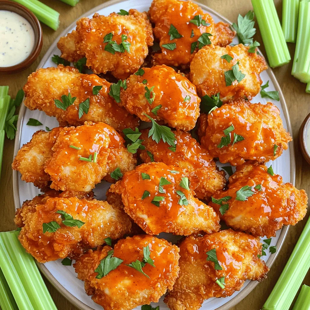 To make the best air fryer buffalo chicken, you need simple steps and fresh ingredients. First, gather your ingredients. You will need one pound of boneless, skinless chicken tenders, one cup of buttermilk, and one cup of all-purpose flour. You also need garlic powder, onion powder, paprika, cayenne pepper, salt, and pepper. Lastly, you will need half a cup of buffalo sauce and two tablespoons of melted butter.