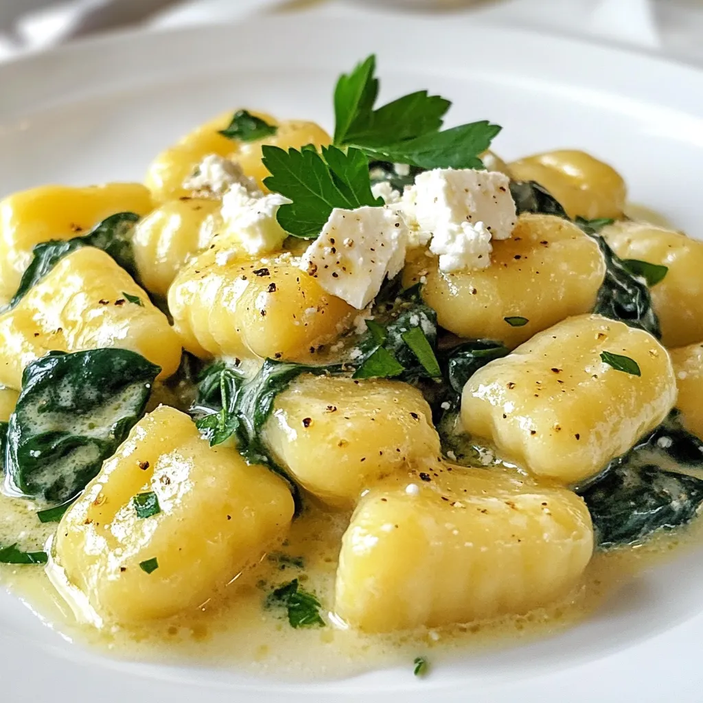 Creamy Gnocchi with Spinach and Feta Delight