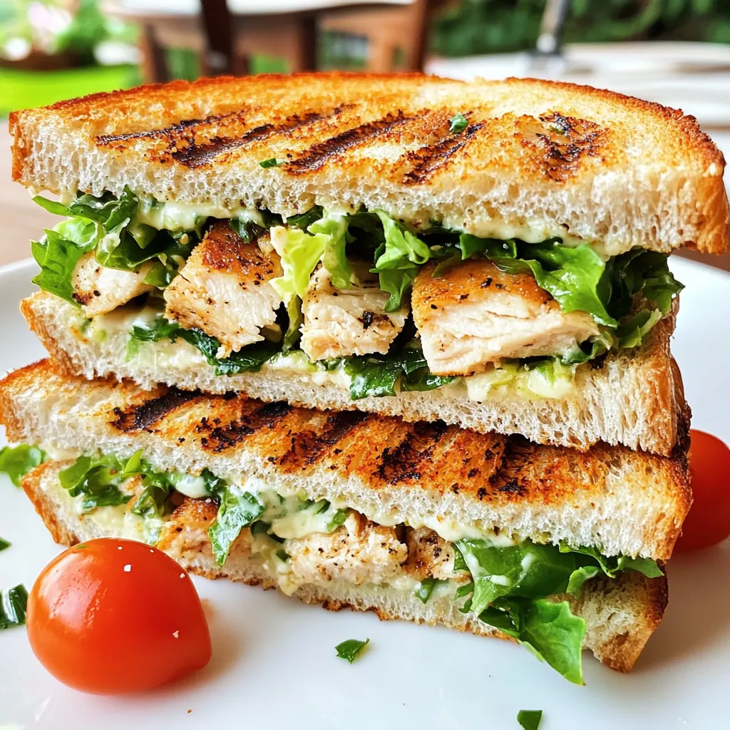 Chicken Caesar Sandwich Packed with Flavorful Goodness
