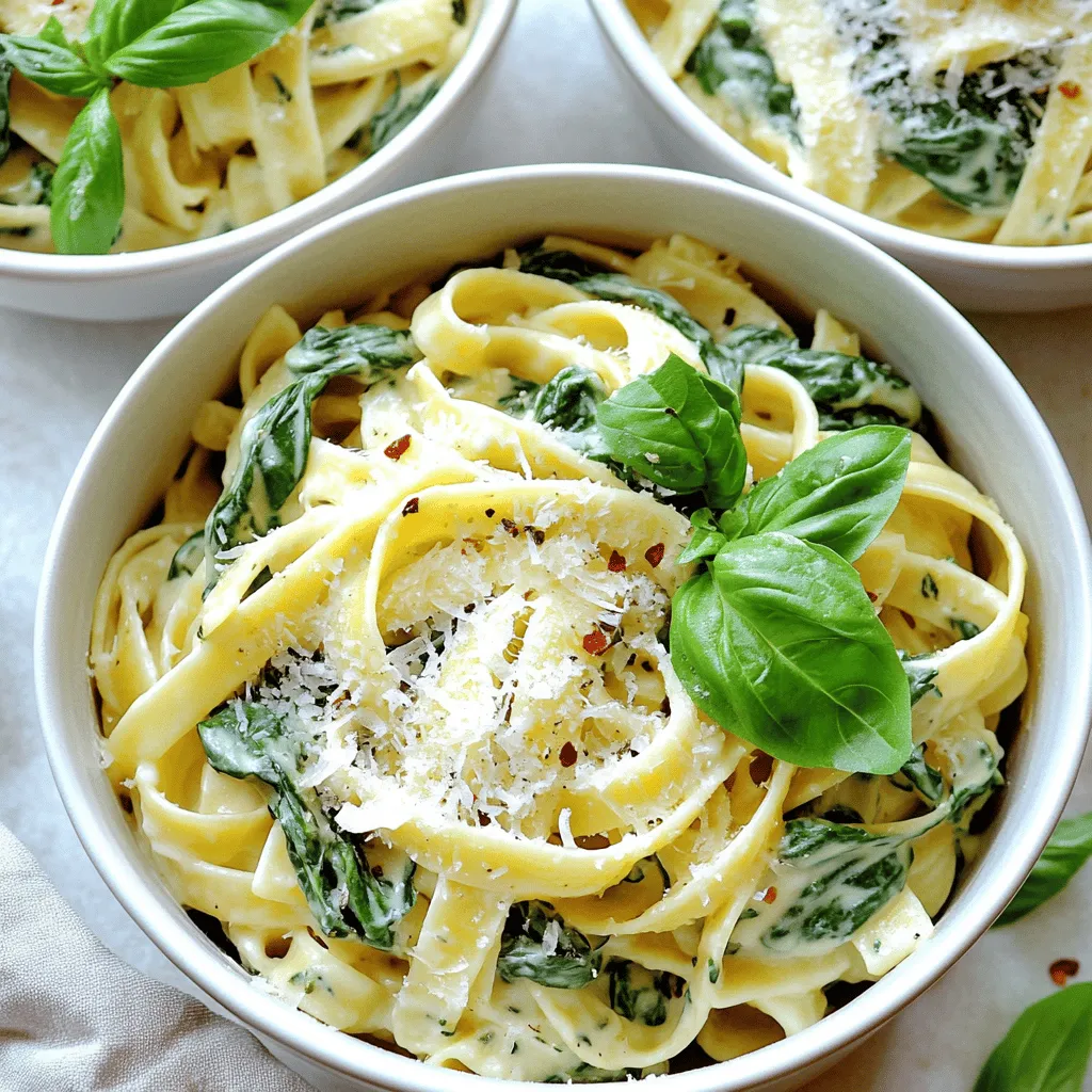 Creamy Spinach and Garlic Pasta Rich and Flavorful Dish
