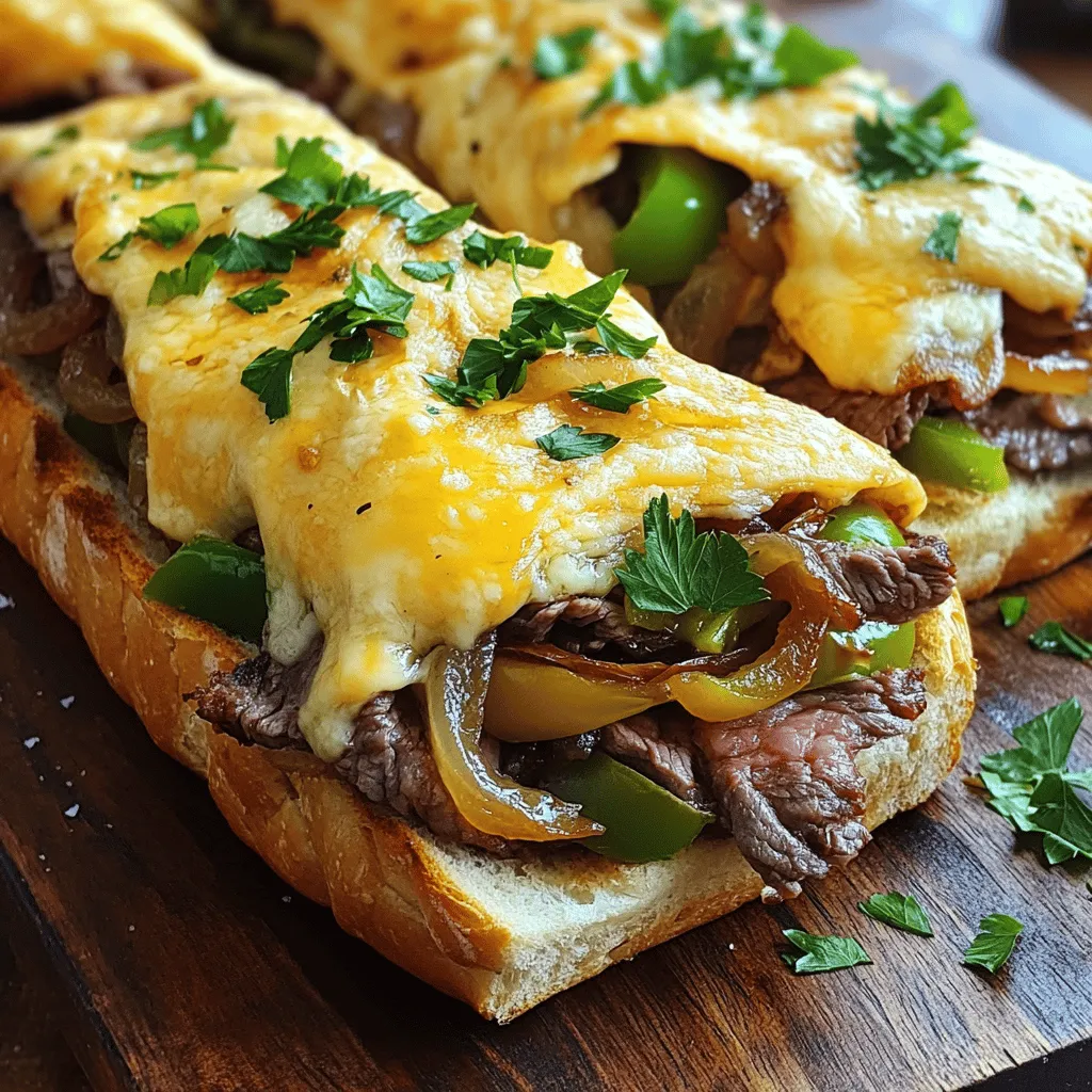 For the best Philly cheesesteak cheesy bread, you need key ingredients. First, choose a fresh loaf of Italian or French bread. This bread should hold the toppings well and add a nice crunch.