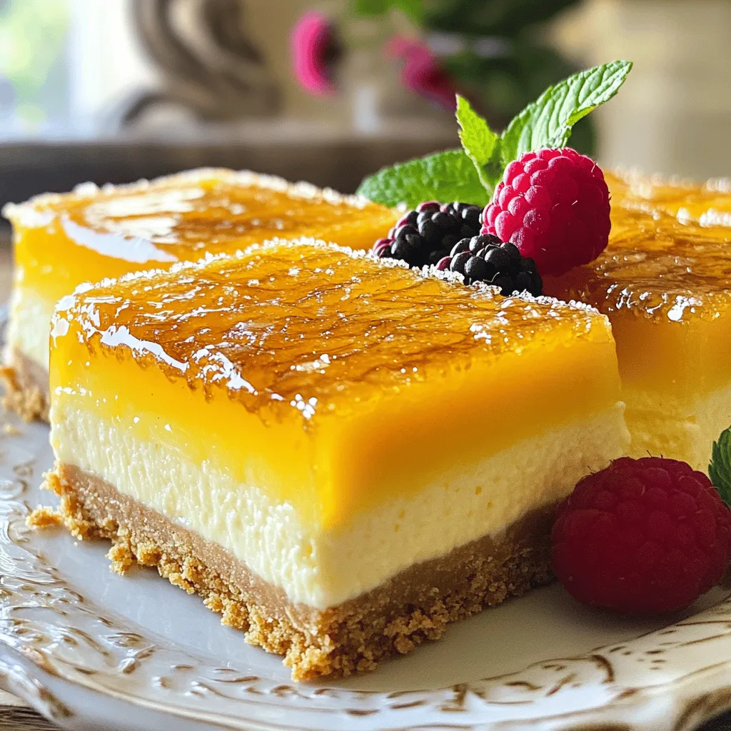 Crème Brûlée Cheesecake Bars Rich and Creamy Delight