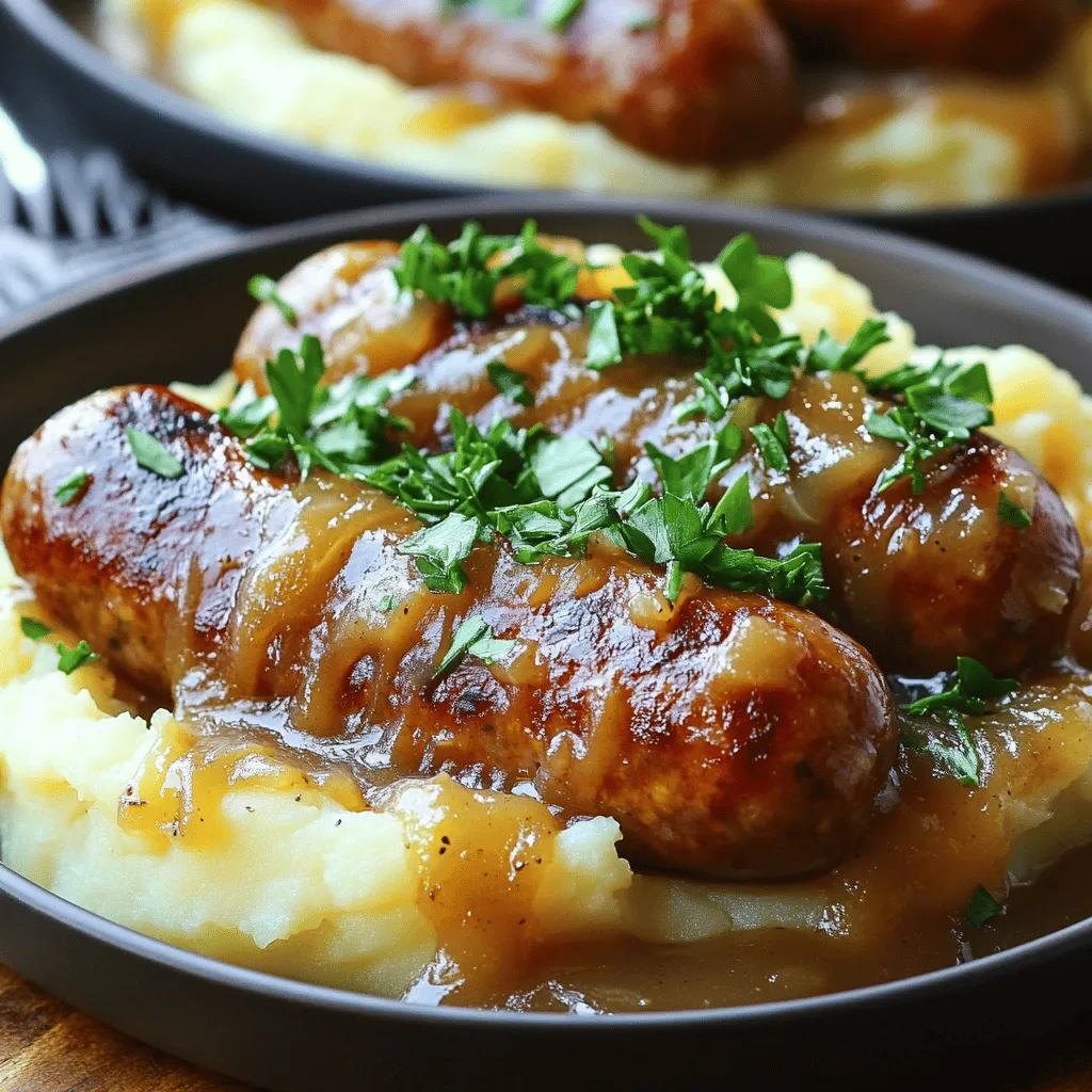 Easy Bangers And Mash Recipe Quick and Tasty Meal