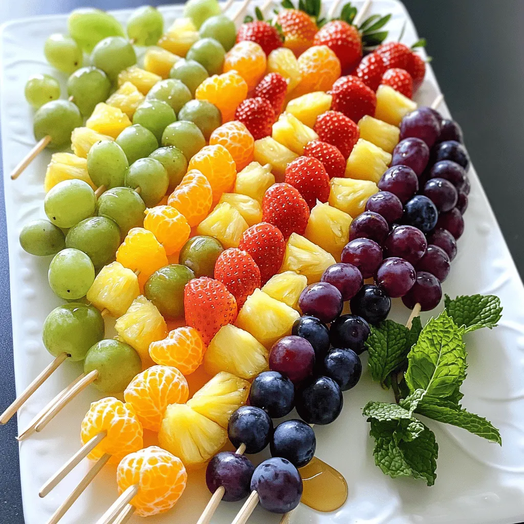 Rainbow Fruit Skewers Refreshing and Fun Treats