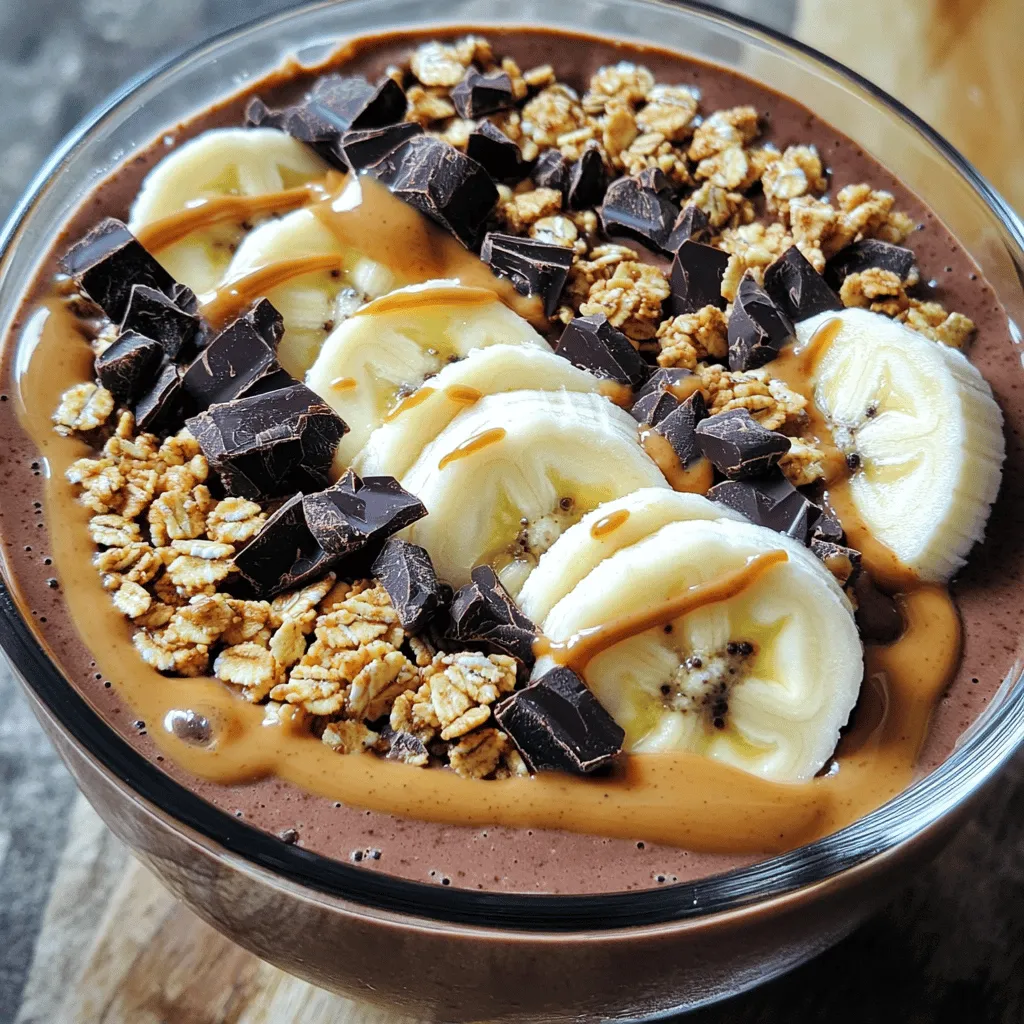 Protein Peanut Butter Cup Smoothie Bowl Delight