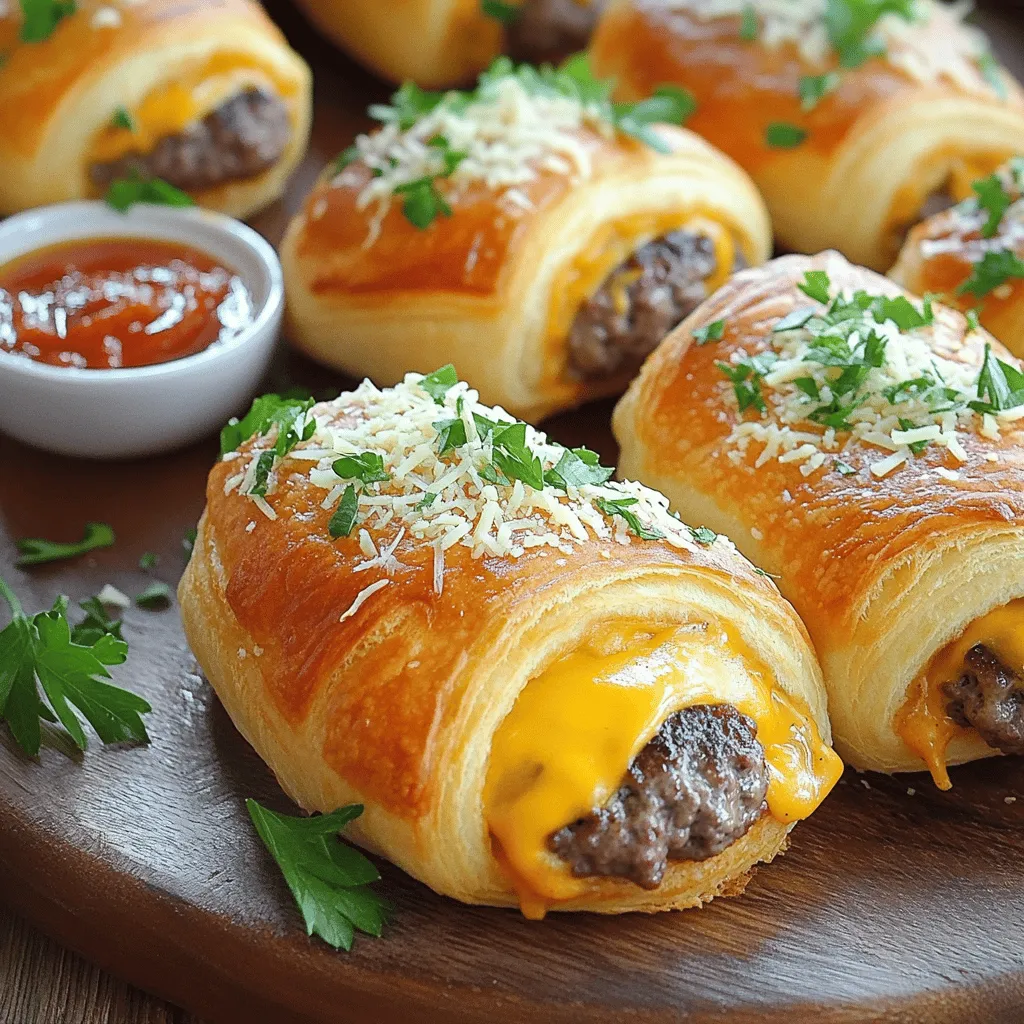 Garlic Parmesan Cheeseburger Bombs are tasty bites filled with juicy beef and cheese. They combine classic flavors into a fun, portable treat. You can easily serve them at parties or family gatherings.