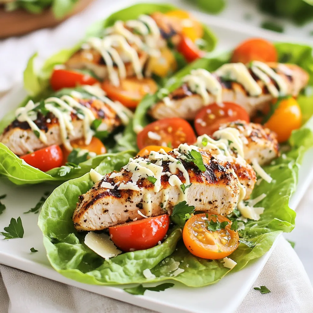 Chicken Caesar Lettuce Wraps for a Fresh Meal