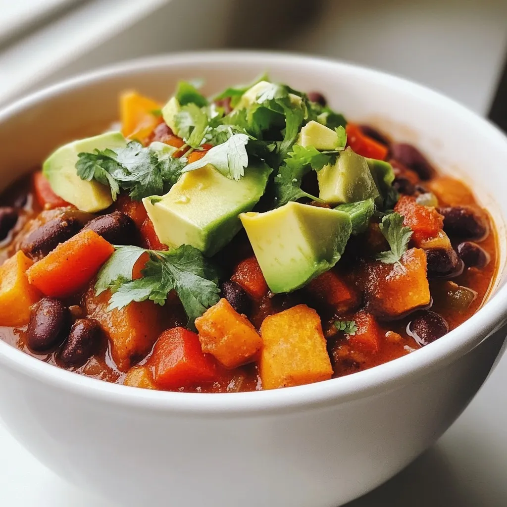 Savory Sweet Potato Black Bean Chili Easy Recipe