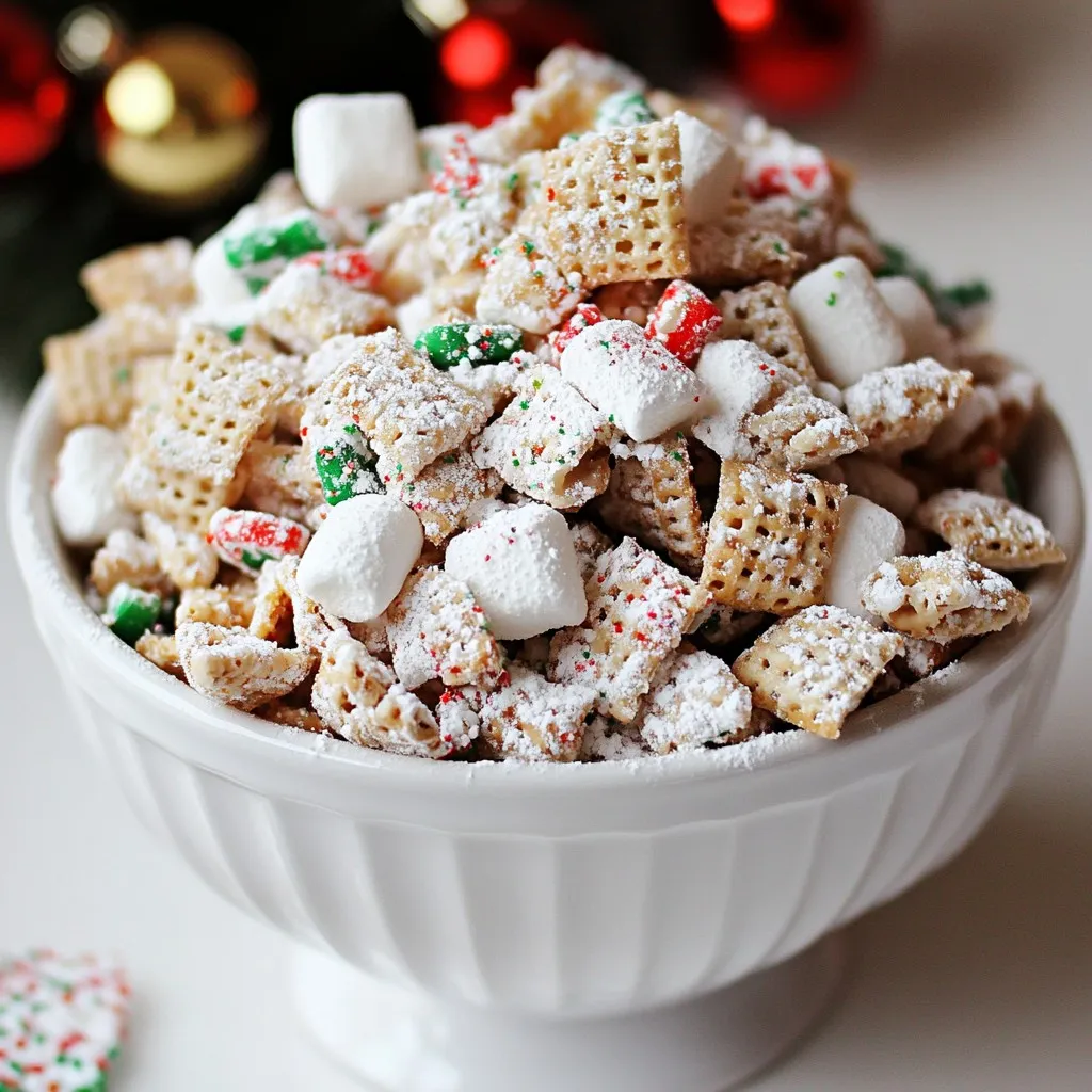 Festive Holiday Puppy Chow Irresistible Sweet Treat