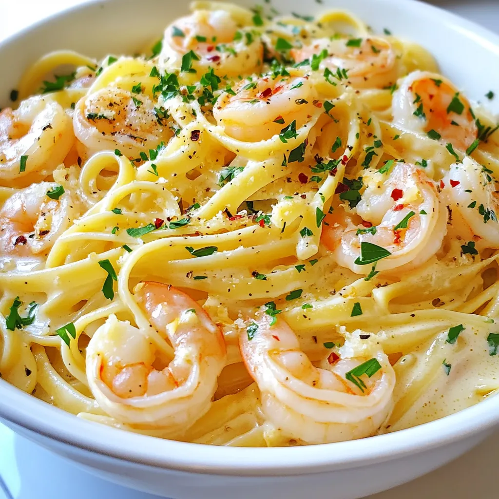 Creamy Garlic Shrimp Linguine Savory Dinner Delight