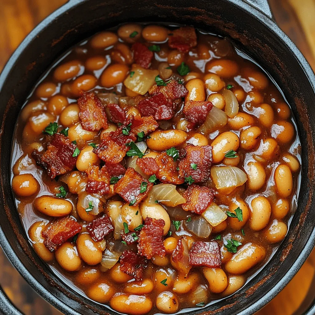 To make the best baked beans, you need simple, tasty ingredients. The main star is the navy bean. These beans are small, white, and cook up soft. They soak up flavors well, making them perfect for this dish.