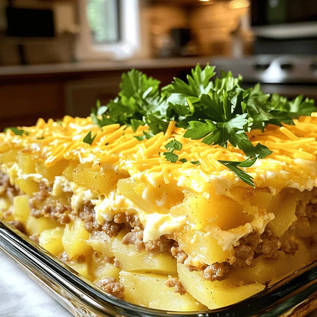 Breakfast Casserole with Eggs, Potatoes and Sausage Delight