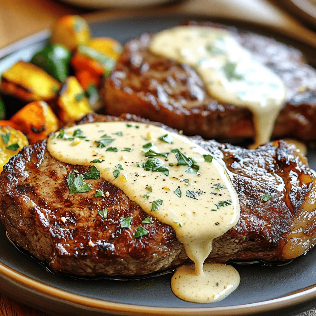Irresistible Steak with Haunted Bourbon Garlic Sauce