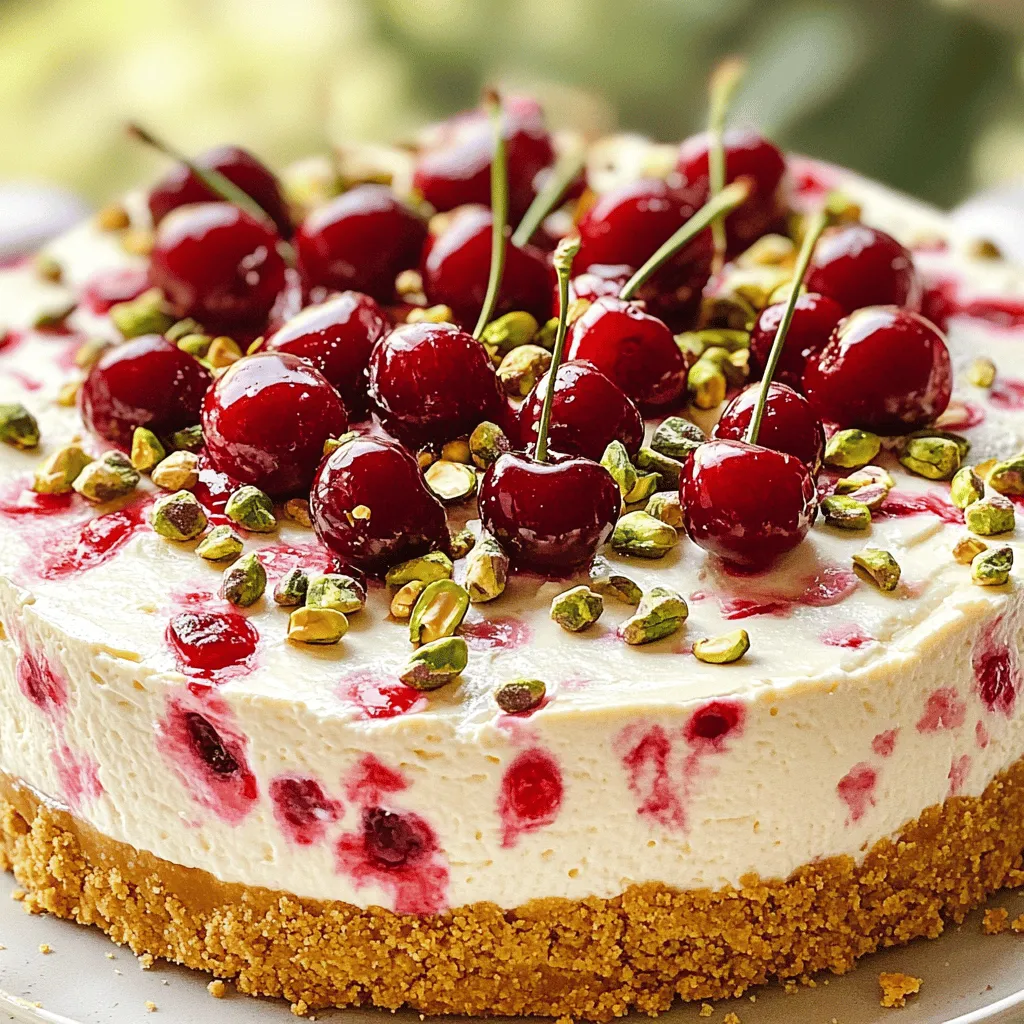 Cherry Pistachio Cheesecake Delightful and Creamy Treat
