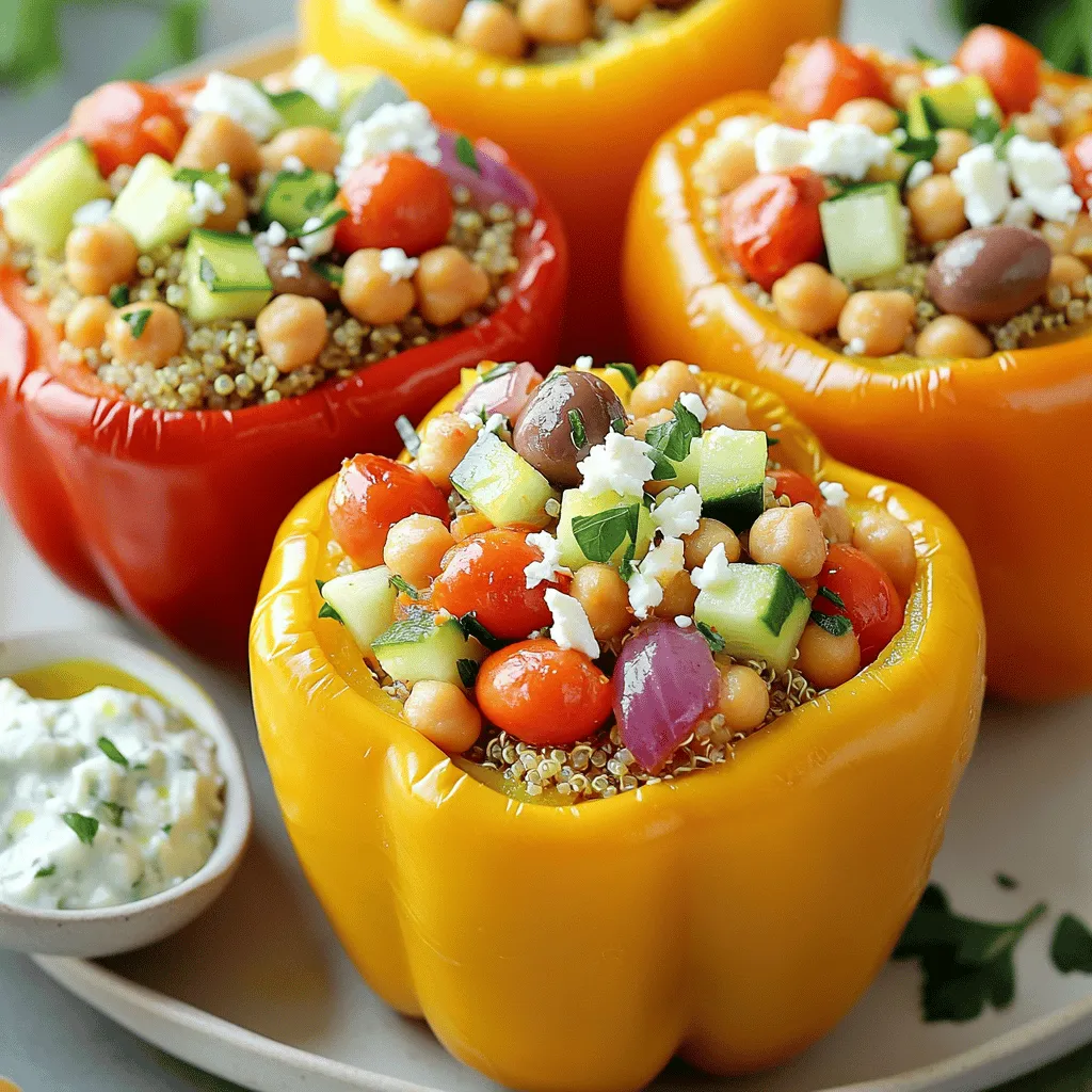 Mediterranean Chickpea Stuffed Peppers Healthy Delight