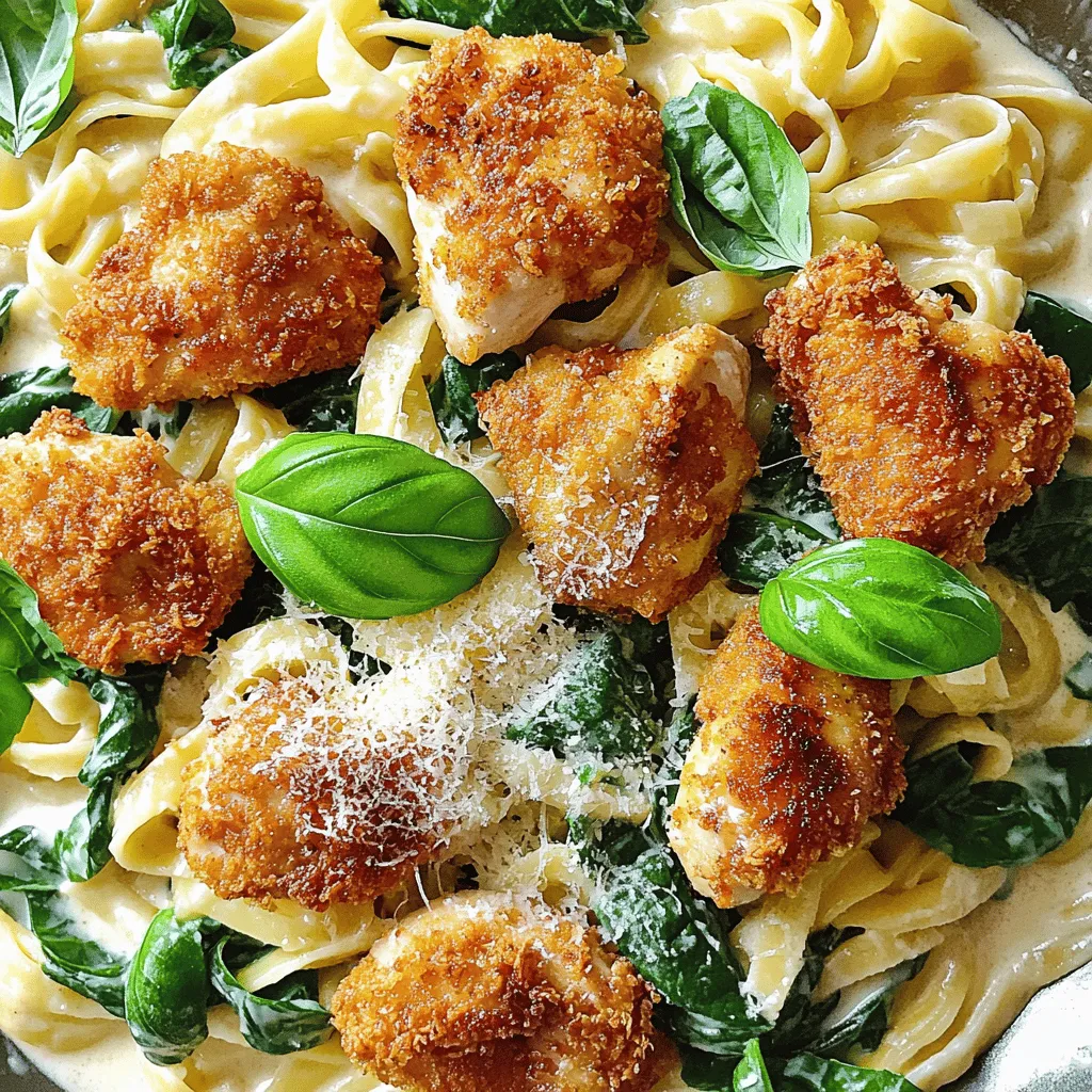 Crispy chicken with creamy pasta is a great dish. It combines tasty chicken with rich sauce. Let’s dive into the main ingredients for this meal.