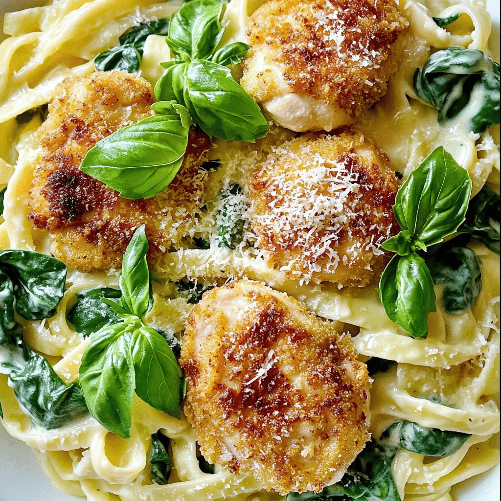 Crispy Chicken with Creamy Pasta Flavorful Dinner Idea