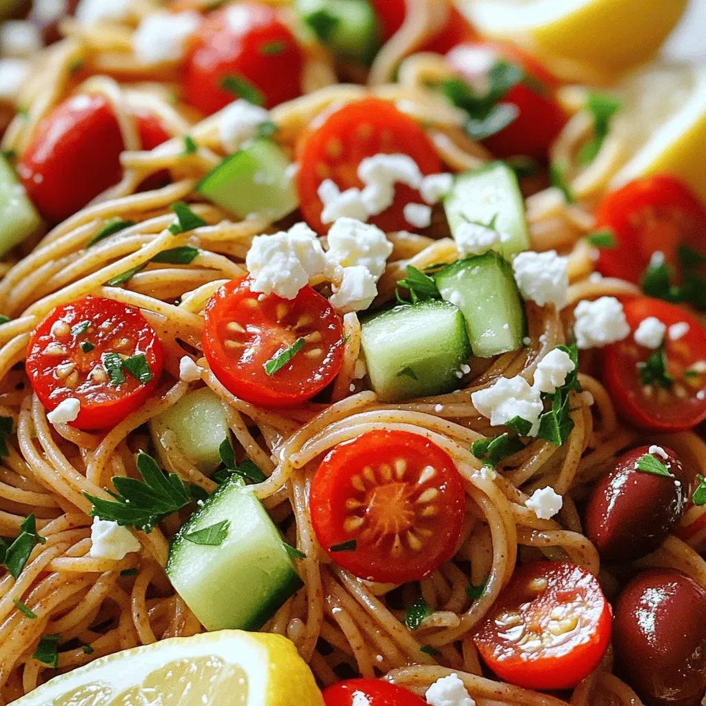 Healthy Greek Spaghetti Flavorful and Fresh Meal