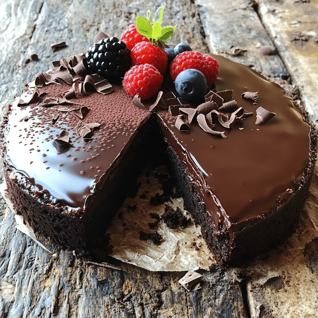 Flourless Chocolate Ganache Cake Rich and Decadent Delicacy