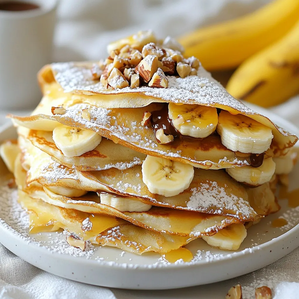 Savory Banana Nutella Crepes Quick and Easy Recipe