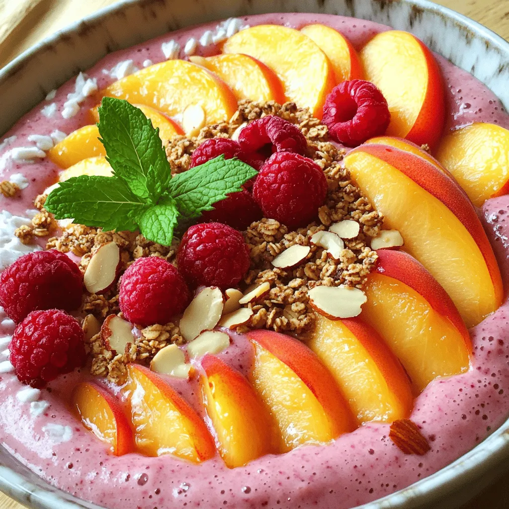 Peach Melba Smoothie Bowl Flavorful and Healthy Treat