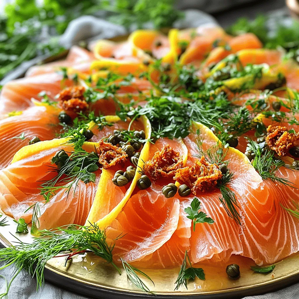Smoked Salmon Carpaccio with Fried Capers Delight