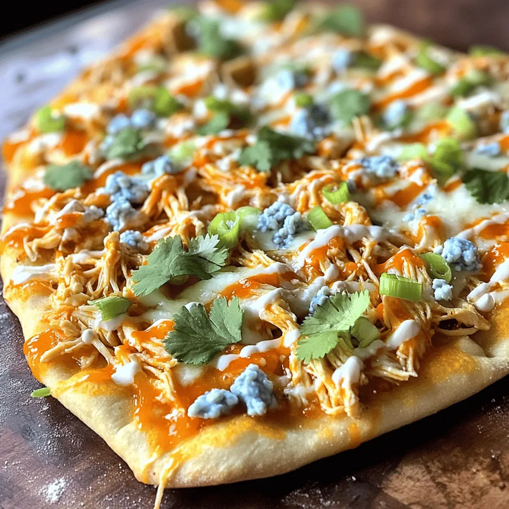 Buffalo Chicken Flatbread Pizza Easy and Flavorful Recipe