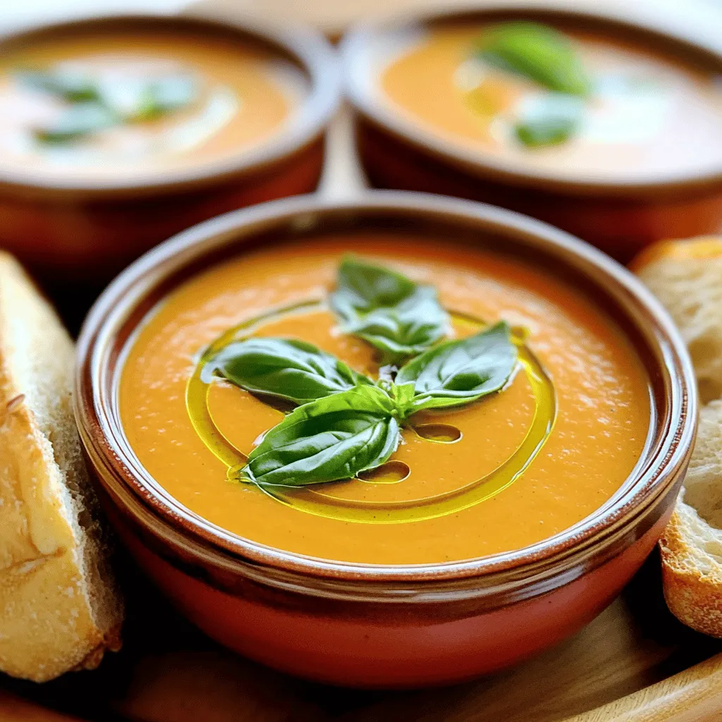 Creamy Tomato Basil Soup Comforting and Rich Recipe