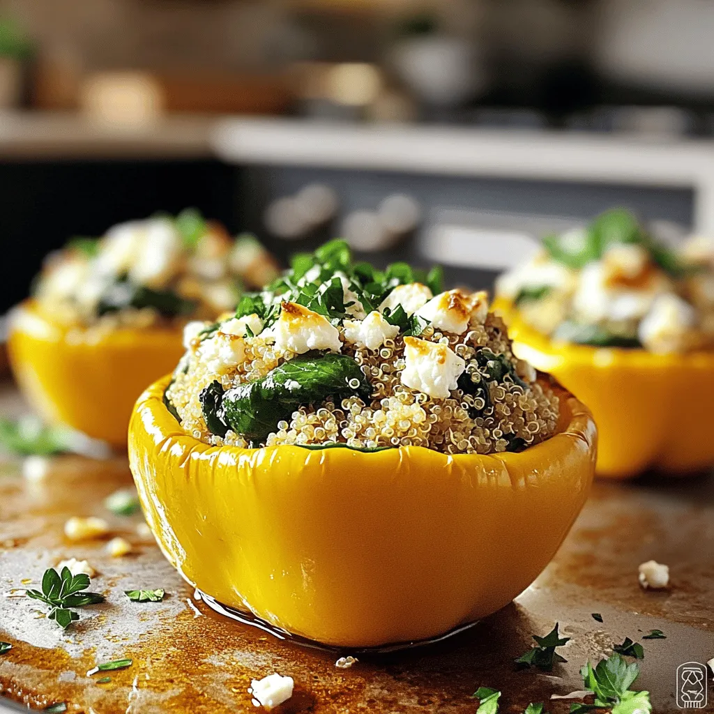 Spinach &#038; Feta Stuffed Peppers Flavorful and Healthy Dish